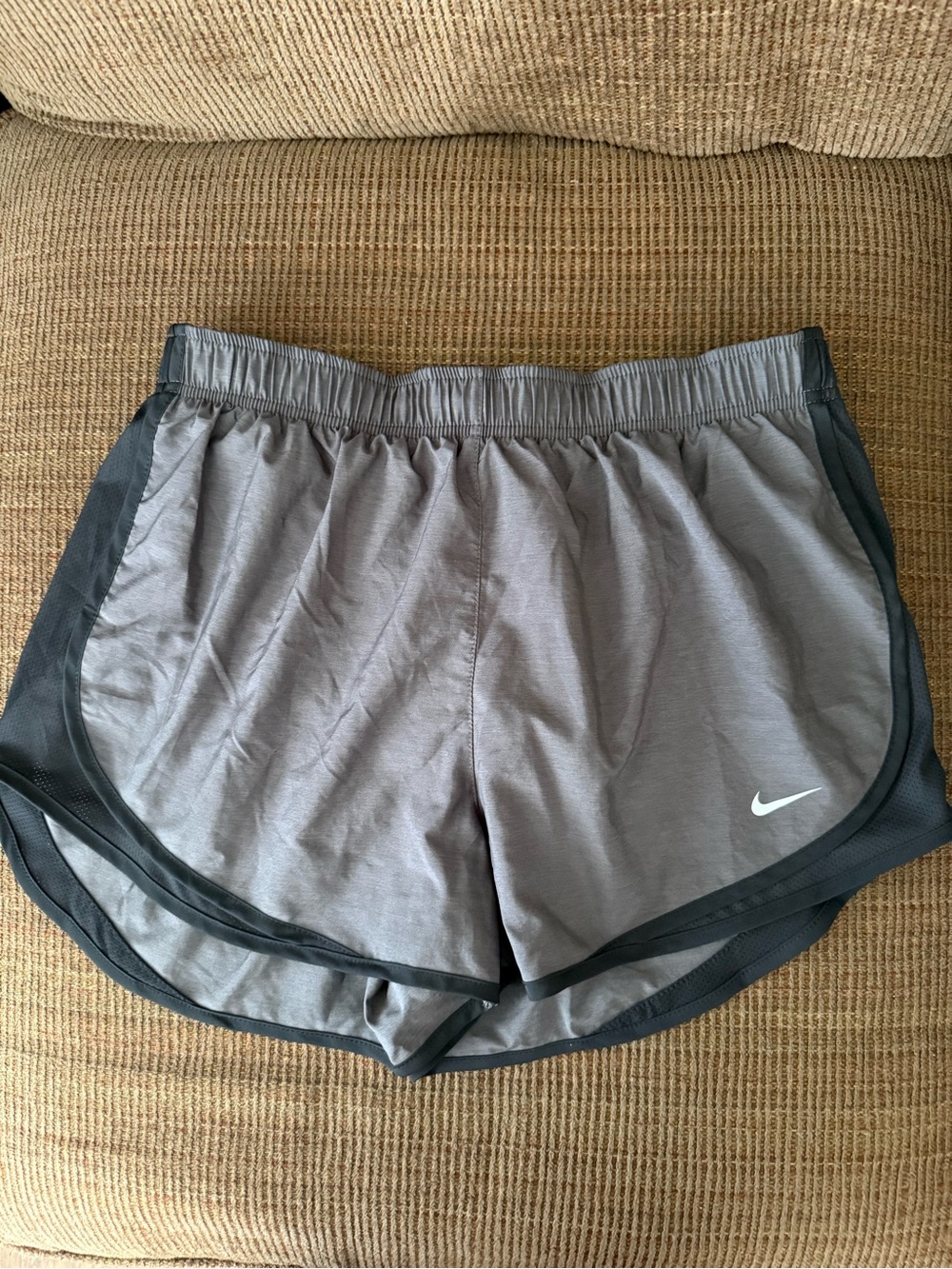 Nike Women’s Gray Athletic Shorts with Black Trim